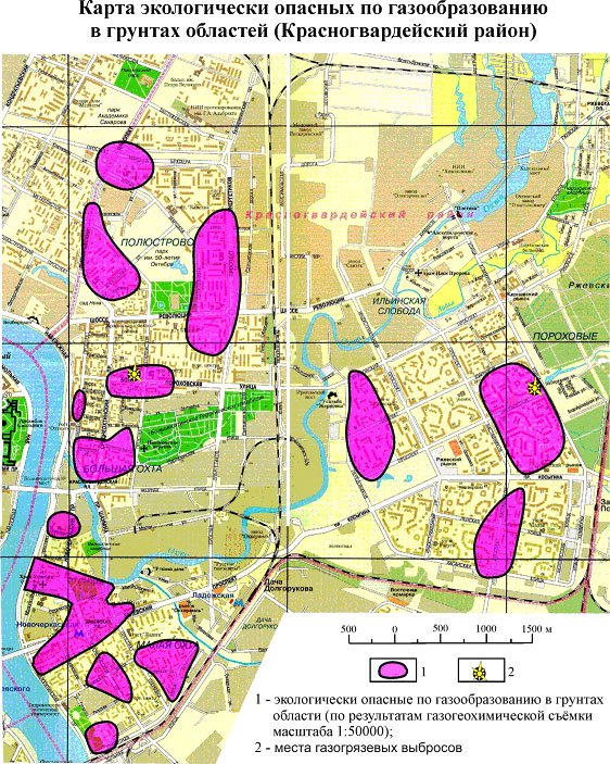 Карта загрязнения районов санкт петербурга
