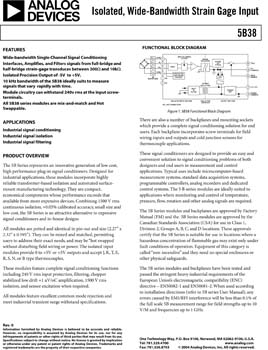 5B38. Isolated Strain Gage Input Signal Conditioning Module