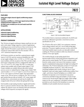 7B22. Isolated Voltage Output Signal Conditioning Module