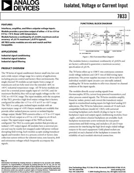 7B33. Isolated Voltage Input Signal Conditioning Module -100 Hz Bandwidth