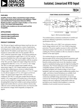 7B34. Isolated 2 or 3-Wire RTD Input Signal Conditioning Module