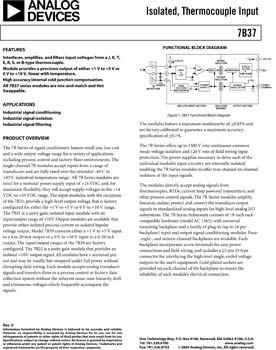 7B37. Isolated Thermocouple Input Signal Conditioning Module