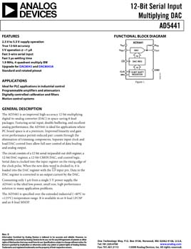 AD5441. 12-Bit Serial Input Multiplying DAC