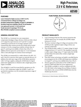 AD580. High Precision 2.5 V IC Reference