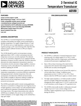 AD590. Two Terminal IC Temperature Transducer