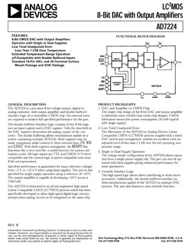 AD7224. LC2MOS 8-Bit DAC with Output Amplifiers