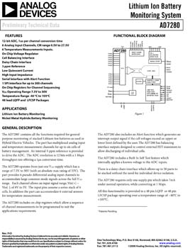 AD7280. Lithium Ion Battery Monitoring System