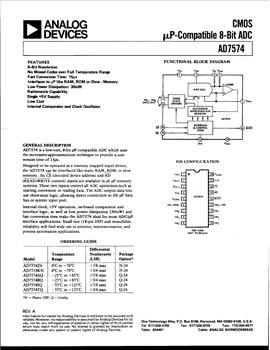 AD7574. 8-Bit Analog-to-Digital Converter