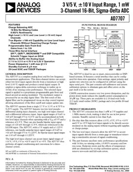 AD7707. Complete Analog Front End for Low Frequency Measurement Applications