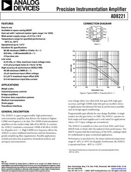 AD8221. Precision Instrumentation Amplifier