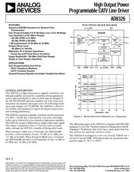 AD8326. High Output Power Programmable CATV Line Driver