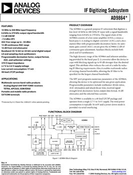 AD9864. IF Digitizing Subsystem 