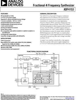 ADF4153. Fractional-N Frequency Synthesizer