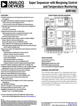 ADM1062. Super Sequencer(r) with Margining Control and Temperature Monitoring 
