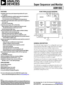 ADM1065. Super Sequencer(tm) and Monitor