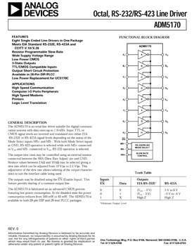 ADM5170. Octal Line Driver Suitable for Digital Communication Systems with Data Rates up to 116 kB/s