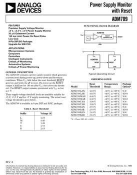 ADM709. Power Supply Monitor with Reset