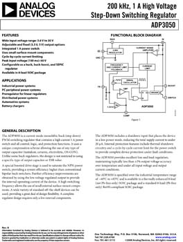 ADP3050. 200 kHz, 1 A Step-Down High-Voltage Switching Regulator 
