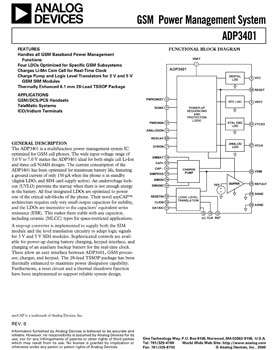 ADP3401. GSM Power Management System for use with AD20msp425 