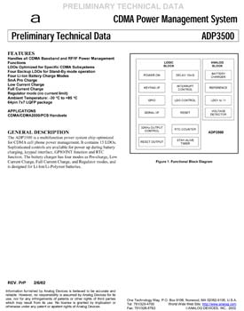 ADP3500. CDMA Power Management System (Pre-Release)