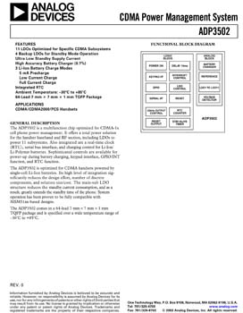 ADP3502. CDMA Power Management System