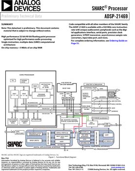ADSP-21469. High Performance Fourth Generation DSP