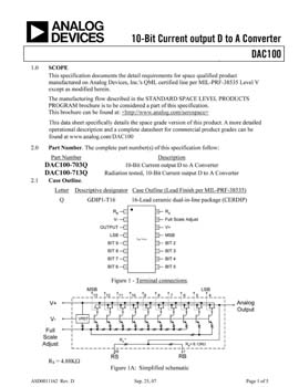 DAC100S. Aerospace 10-Bit Current Output DAC